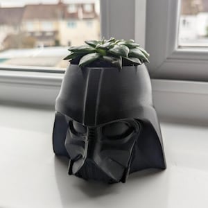 Starwars Star Wars Inspired 3D Printed Planter, Darth Vader Lord Vader Planter Pot, Good For Aqua Air Plants Or Cactus