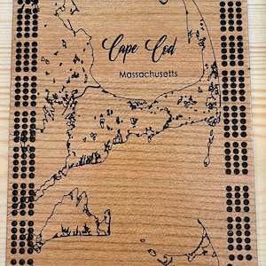 Planche à cribbage Cape Cod format voyage - Détaillée