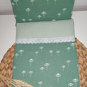 Doll bedding Bedding for dolls Doll bed Doll cradle Blanket waffle pique old pink taupe beige sand white grey mint dandelions muslin