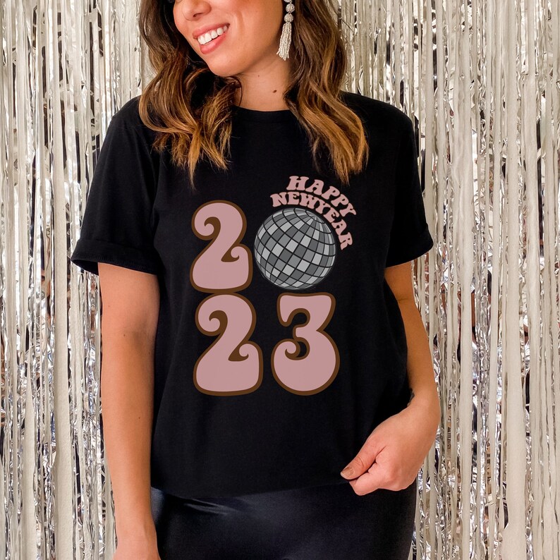 Happy New Year 2023 T Shirt for Women Women's Ball Drop Etsy
