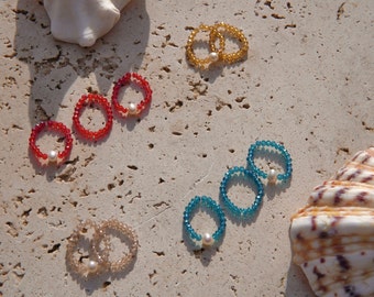 FeriaStudio| Handmade “Holiday” rings with freshwater pearls