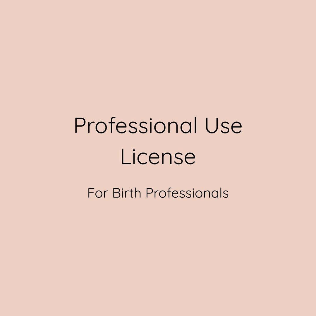 Professional Use License – Birth Plan Templates (for Doulas & Birth ...