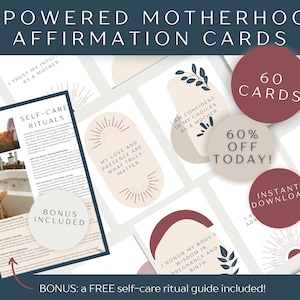 Cartes d'affirmation pour les mamans, Cartes d'affirmation pour les femmes, Cartes d'affirmation positive, Cartes d'affirmation de la maternité, Affirmations imprimables