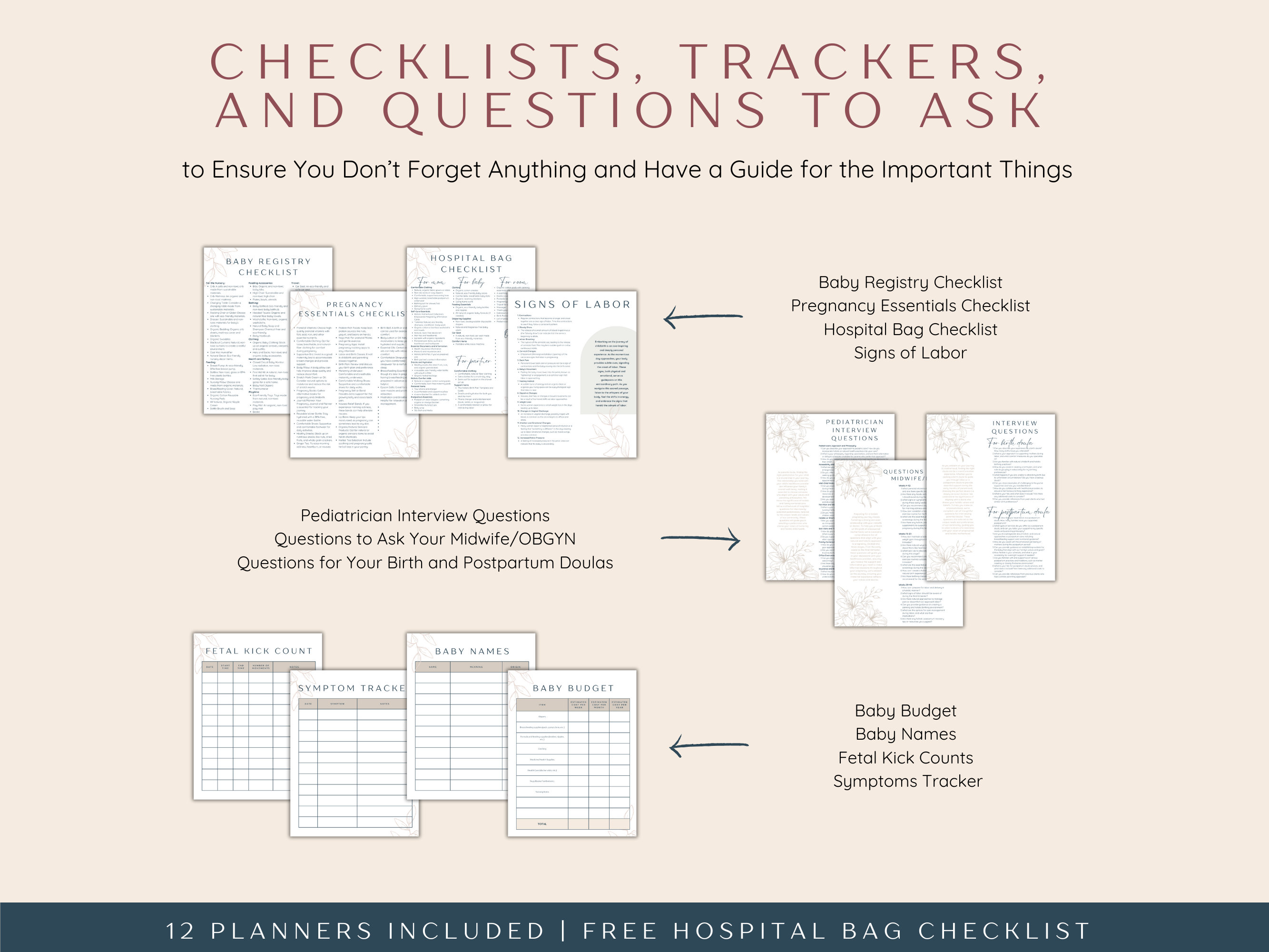 Printable Pregnancy Planner Bundle, Pregnancy Planner First Time Mom ...