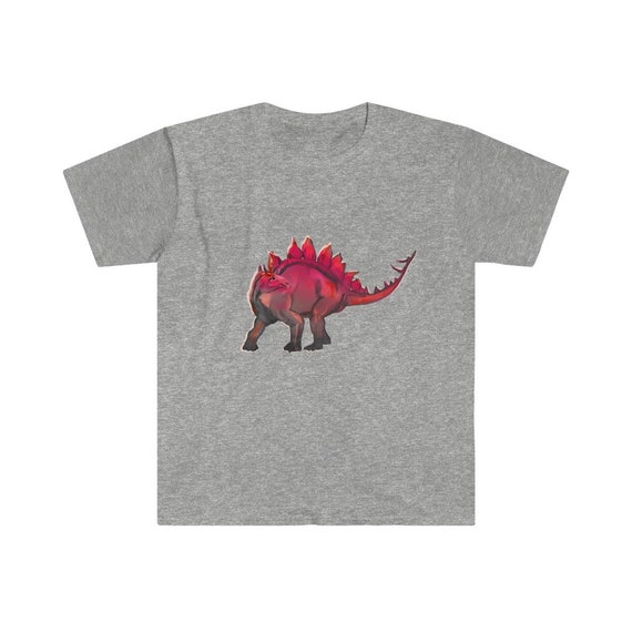 Red Stegosaurus Dino T-Shirt