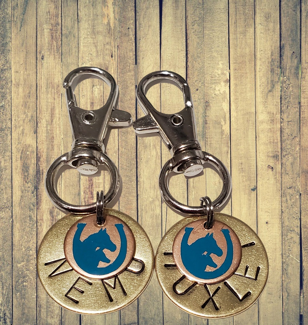 Horse Halter Tag, Barn Name, Horse Blanket Tag, Pet Tag, Stamping