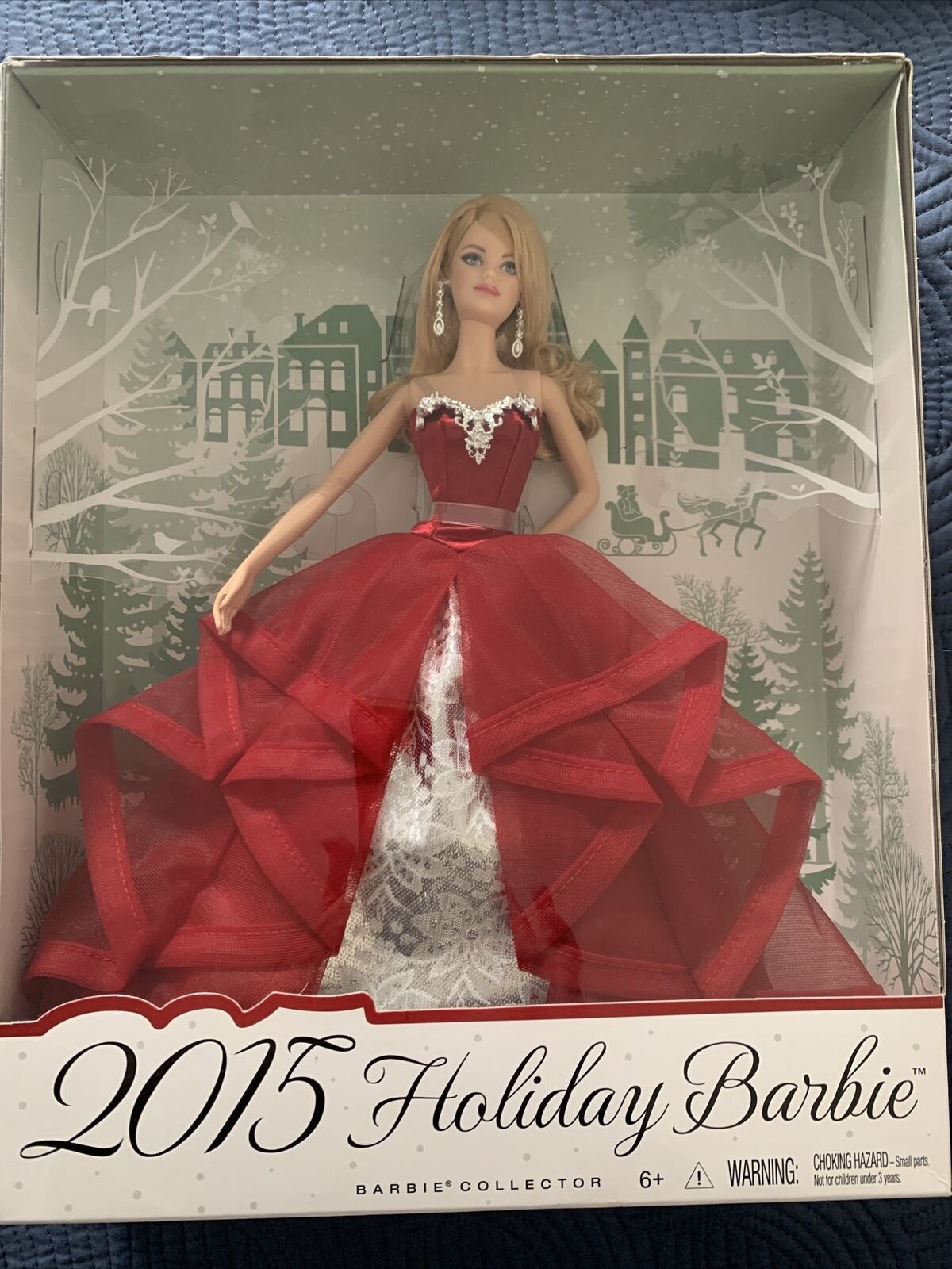 2015 Holiday Barbie Doll blonde New in Box Collectors Edition