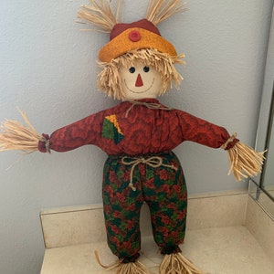 Decoración de otoño, espantapájaros, tela para colgar en la pared o en la puerta