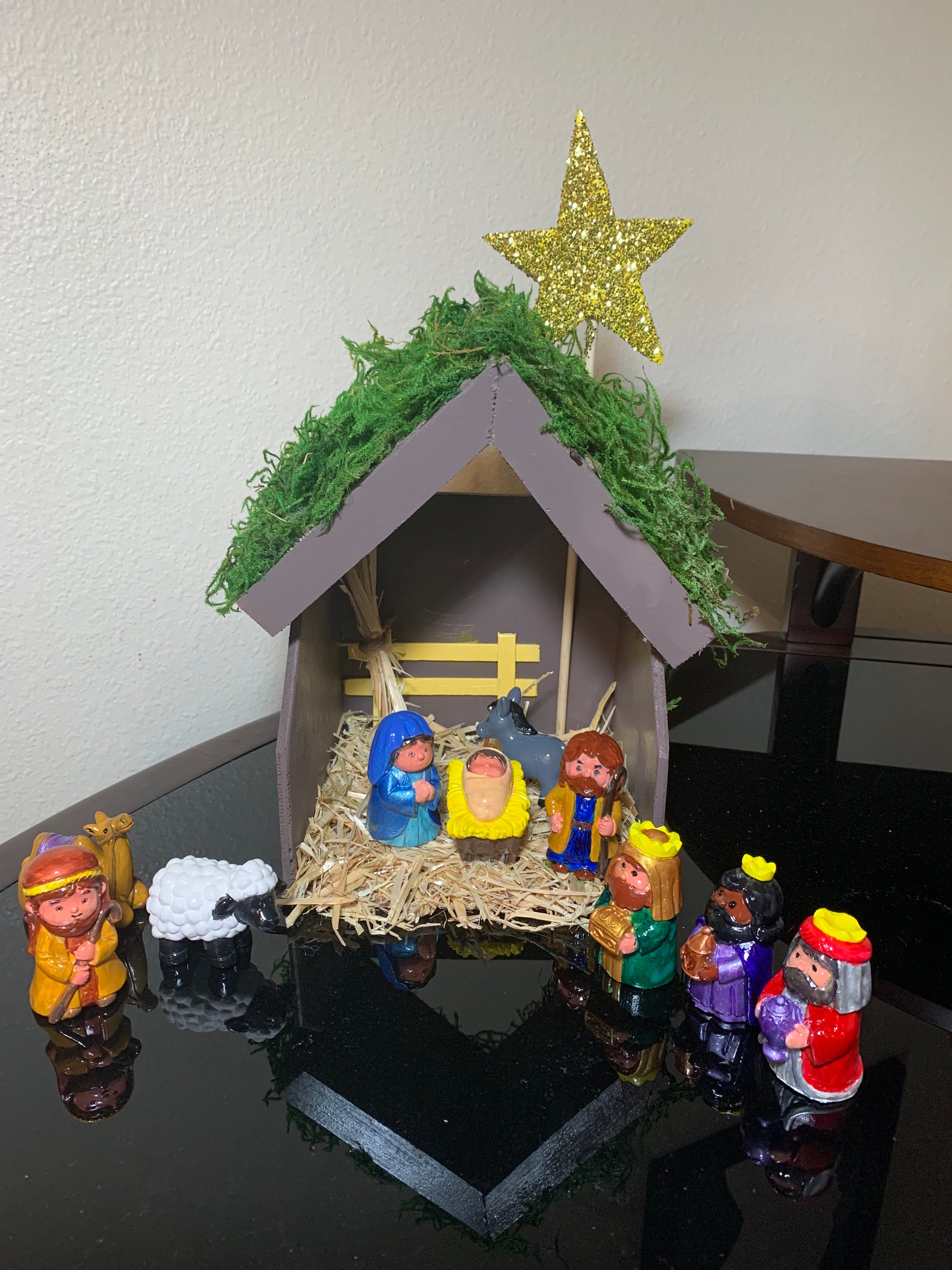 Hand Painted Nativity Set Etsy