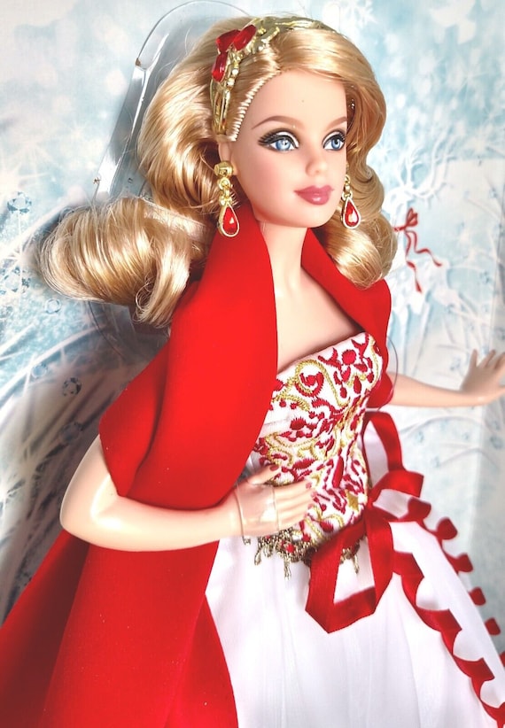 holiday barbie in red dress 1993 Hallmark Keepsake Ornament Holiday Barbie Red Dress#454