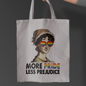 Sac fourre-tout LGBTQA+ pride, plus de fierté LGBT+ sans préjugés, sac réutilisable en coton, sac fourre-tout LGBTQ+, cadeau de vêtements lgbt pride, sac à bandoulière graphique