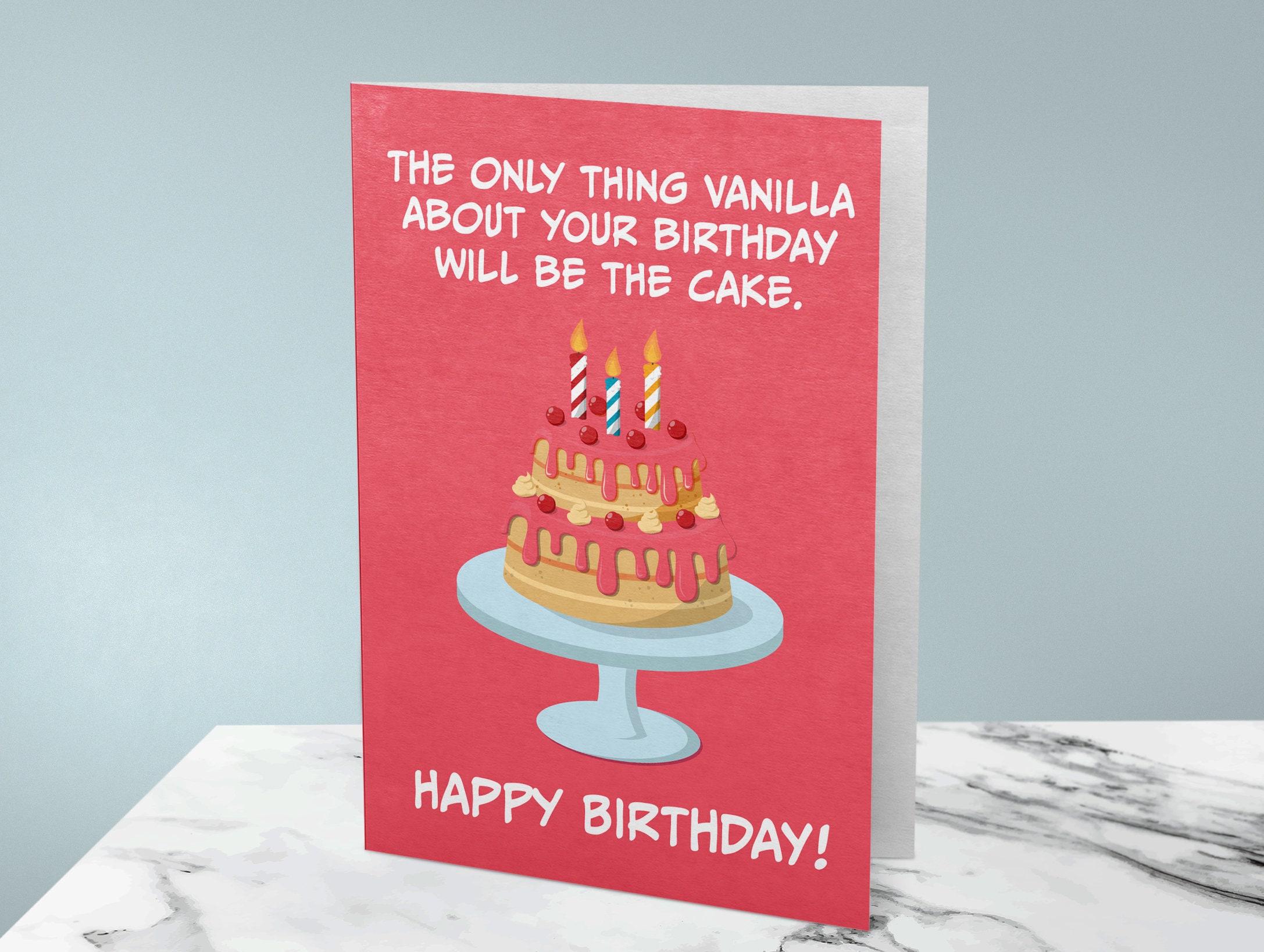Kinky Bdsm Funny Birthday Card Vanilla Cake Adult Card For Etsy Uk