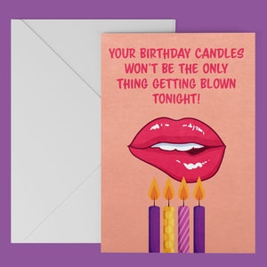 Funny Flirty Birthday Card rude blowjob birthday sexy card for boyfriend him oral sex adult card naughty birthday card for husband for him