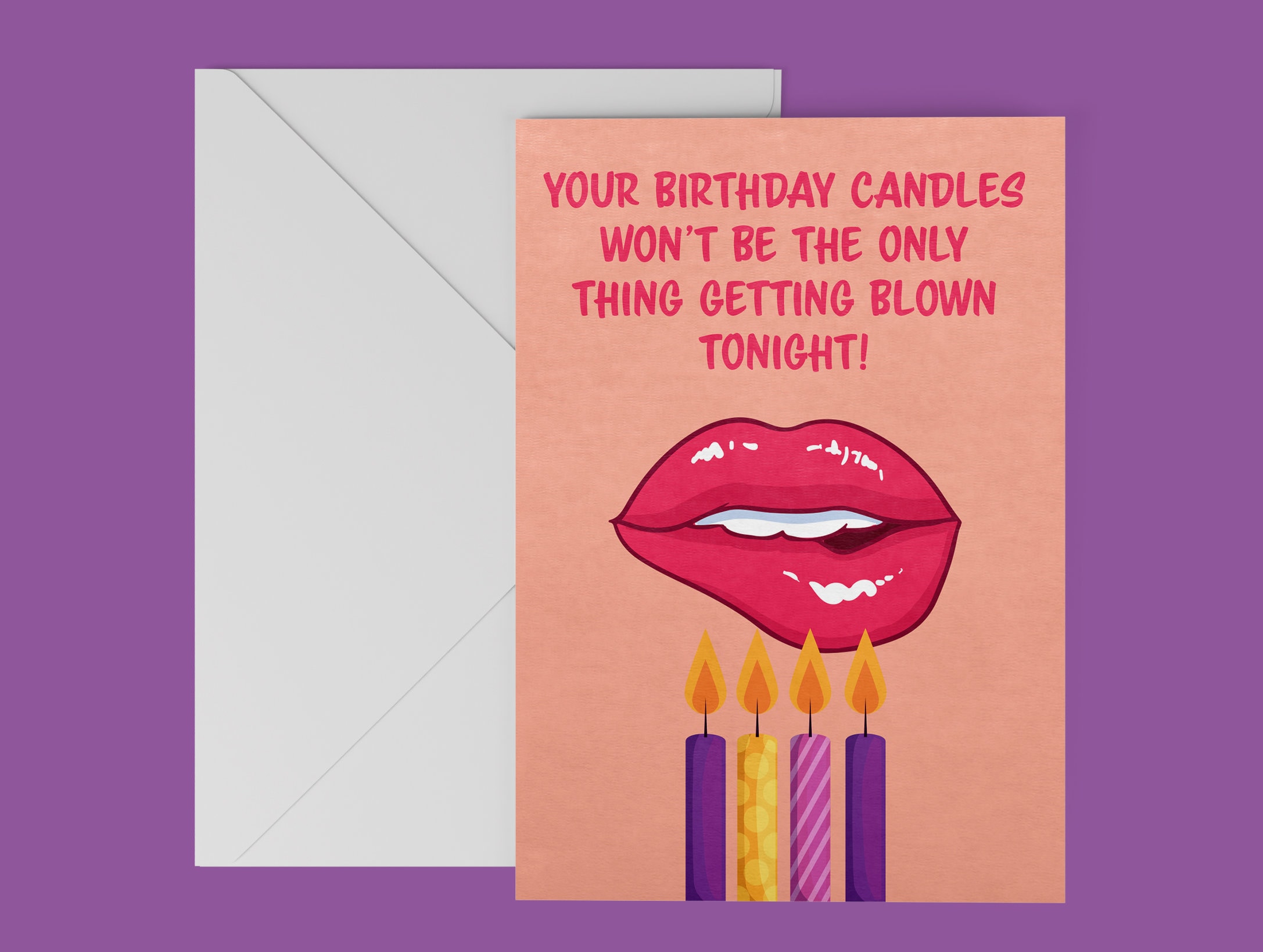 Funny Flirty Birthday Card Rude Blowjob Birthday Sexy Card