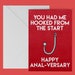Kinky BDSM funny Card - anal hook - adult anniversary card for her him flirty anniversary card for girlfriend boyfriend anal rude card