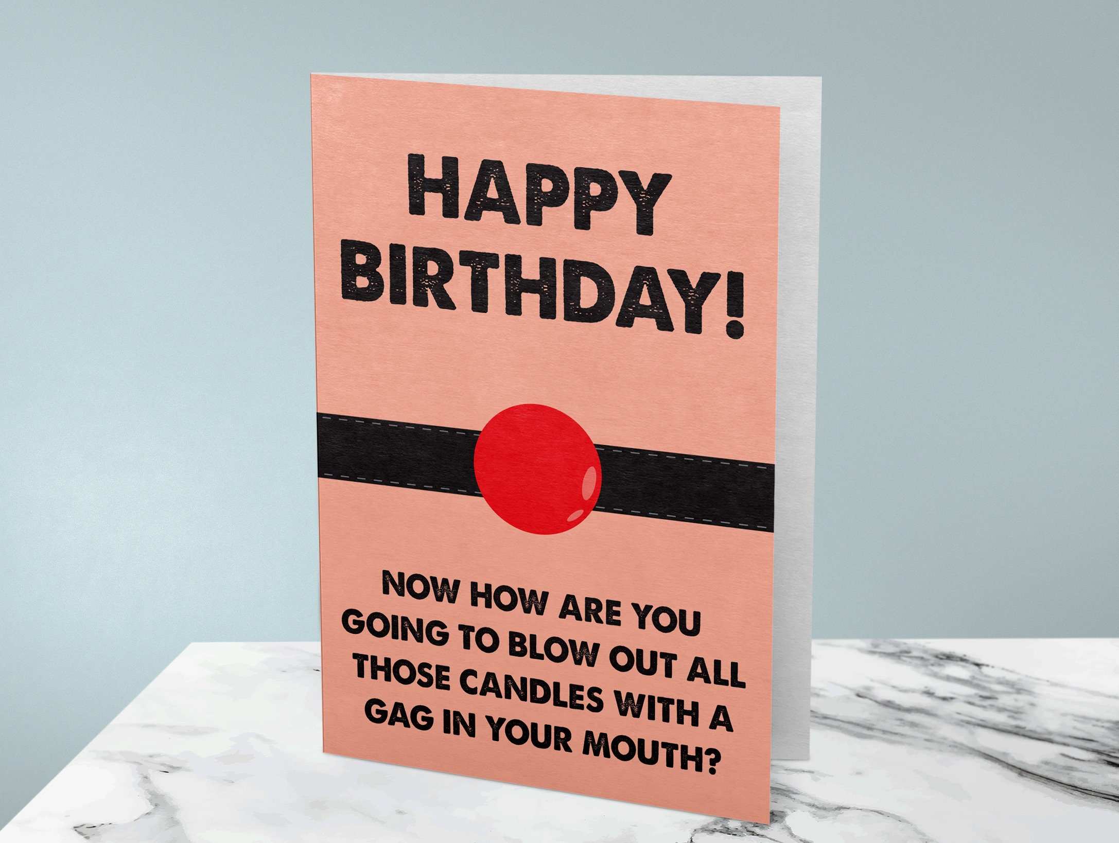Kinky BDSM funny Birthday Card Gag in mouth for girlfriend | Etsy