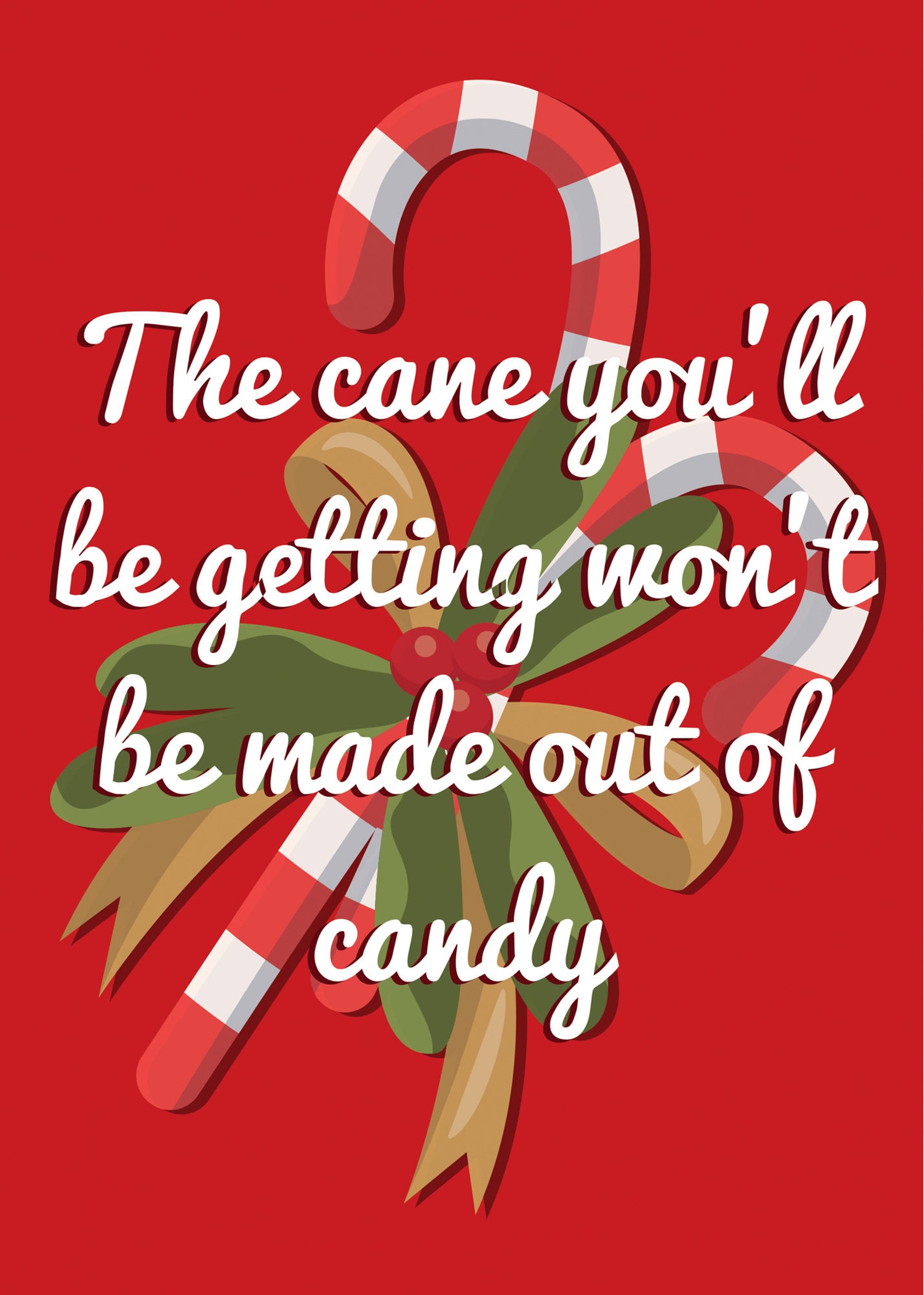 Kinky BDSM Funny Christmas Card Candy Cane Impact Play Adult Christmas ...