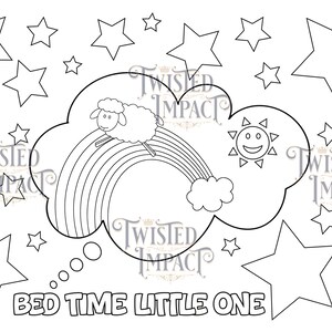 DDLG Colouring Page Bed Time Coloring Page, Cute Colour Page, Color ...