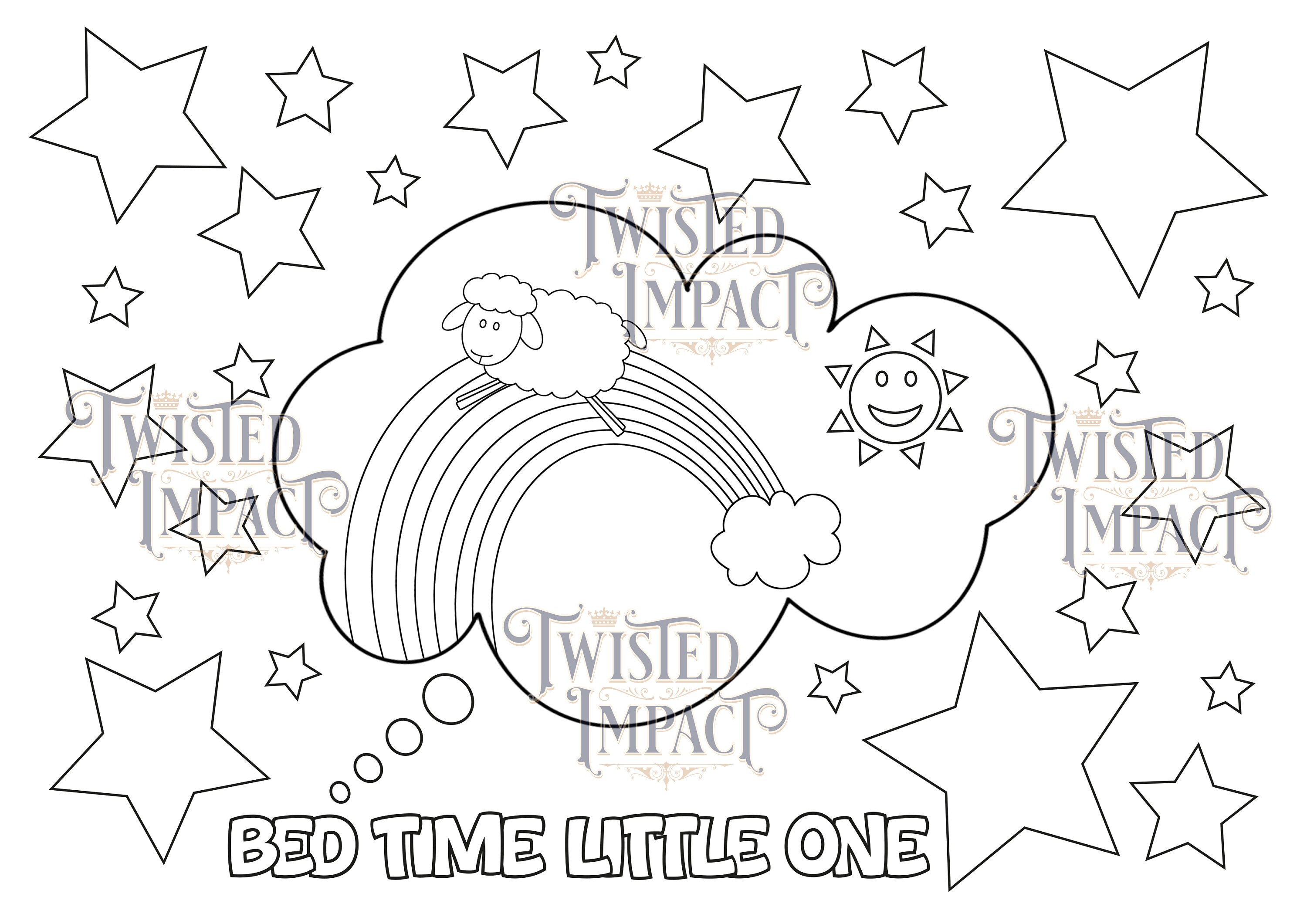 DDLG Colouring Page Bed Time Coloring Page, Cute Colour Page, Color ...
