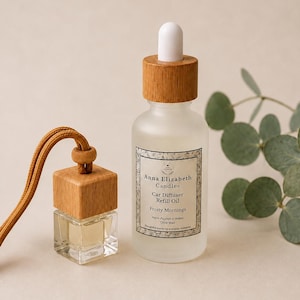 Car Air Freshener with Refill Oil, Refillable Car Air Freshener, Hanging Car Air Freshener Set, Long Lasting Car Scent