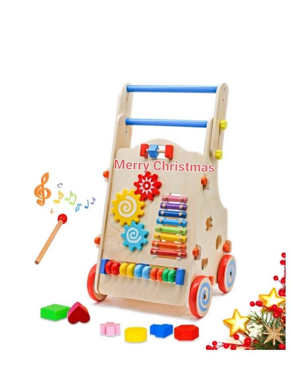 Wooden Push and Pull Toy Activity Baby Walker Kids Block and Etsy