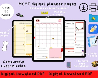 MCYT Digital Planner Pages| Build your own planner