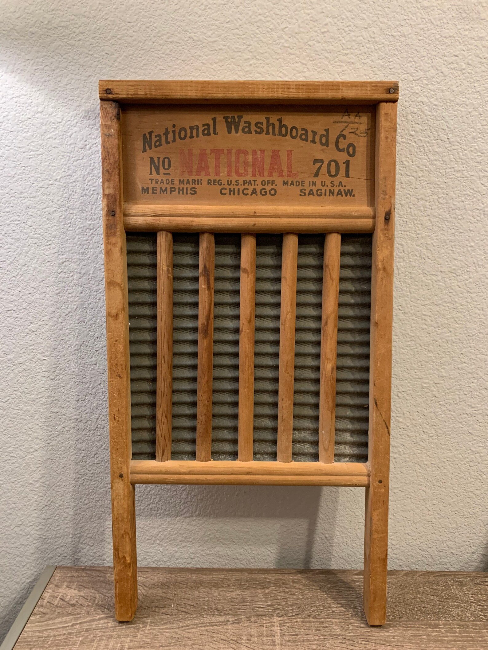 Vintage National Washboard Co. No. 701 The Zinc King washboard Etsy