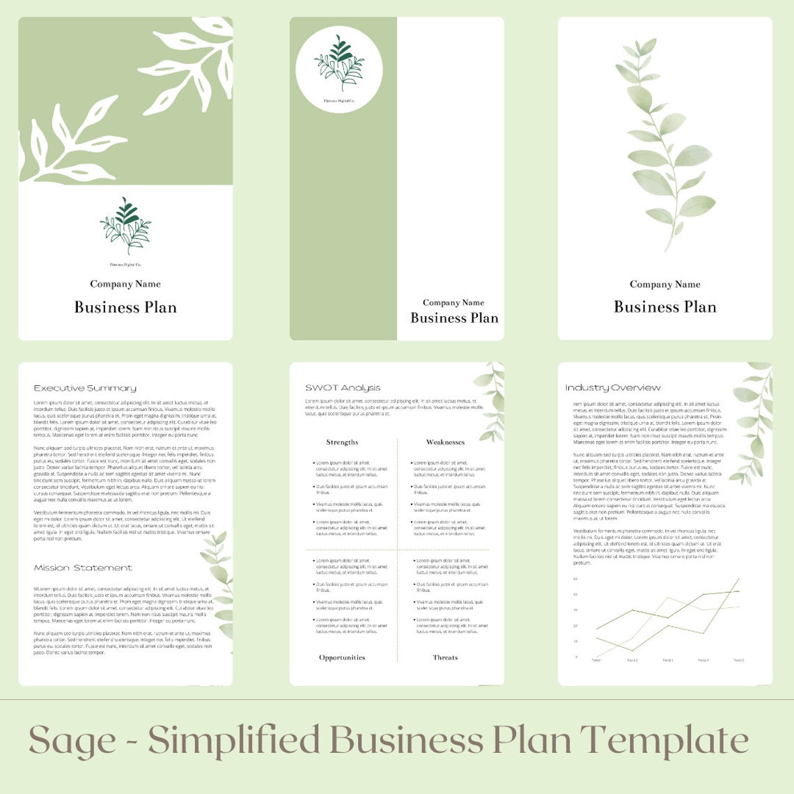 Sage business plan template picture
