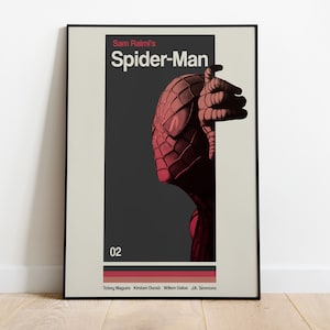 SPIDERMAN -  Tobey Maguire - SPIDERMAN(2002) Poster, midcentury modern wall decor Art Print - Minimalist - Modern Art
