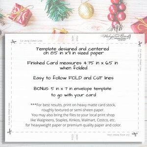 Peppermint Printable Christmas Card Cute Watercolor Christmas Greeting ...