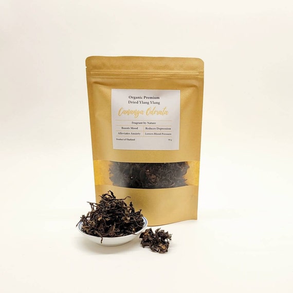 Organic Dried Ylang Ylang Flowers (5oz/1oz/etc.) | Sweet Floral Fragrance - Cananga Odorata