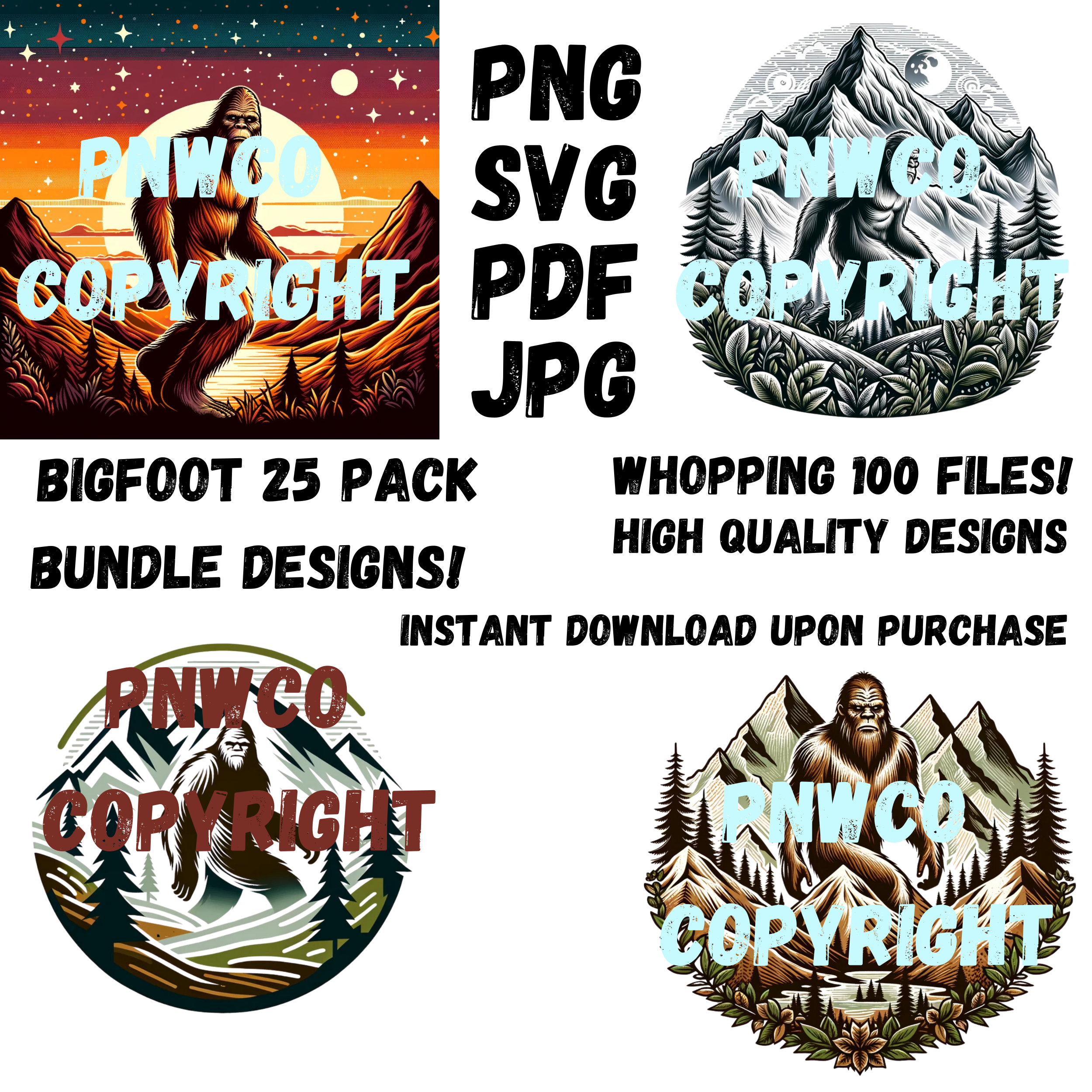 Bigfoot SVG, Big Foot SVG Bundle, Bigfoot SVG Pack, Sasquatch Svg ...