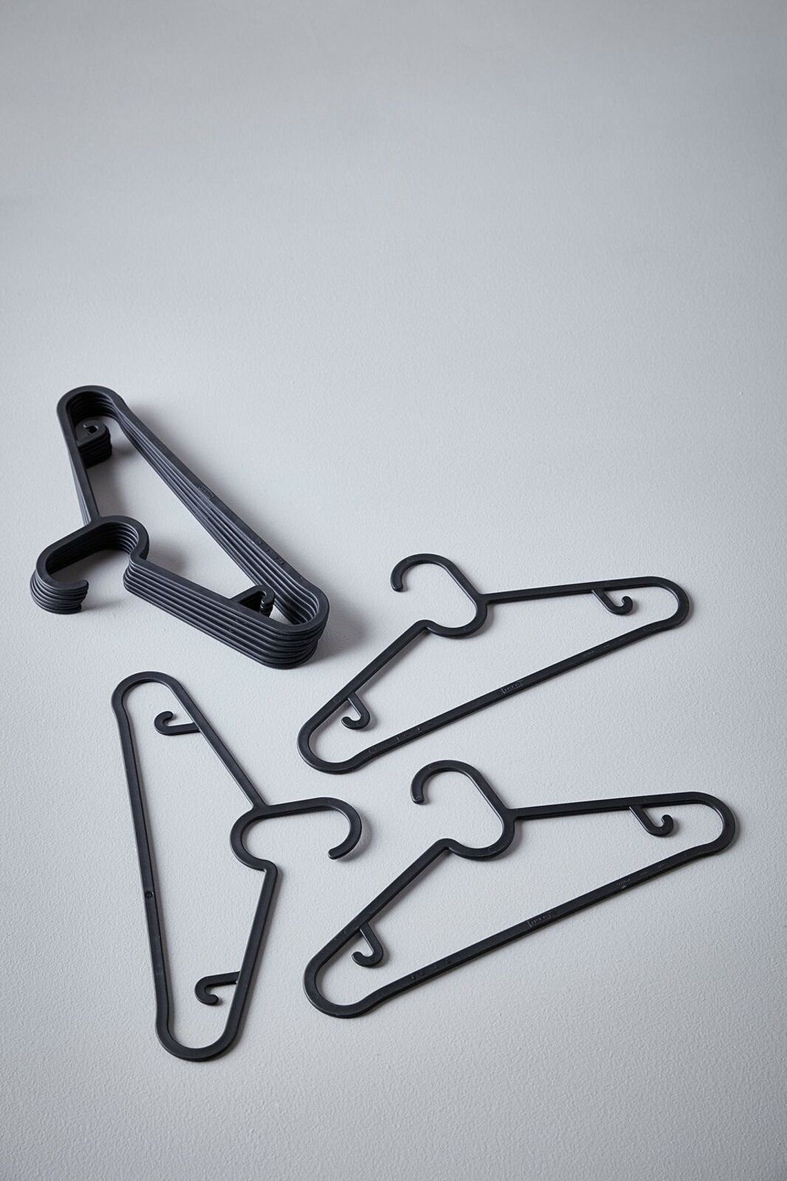 Ikea Spruttig Plastic Adult 10 Hangers Black For Trousers Etsy