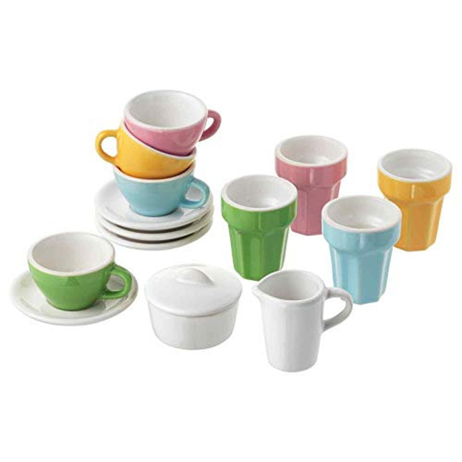 IKEA DUKTIG Kids Play 10 Piece Coffee/Tea Set Multicolour For Etsy