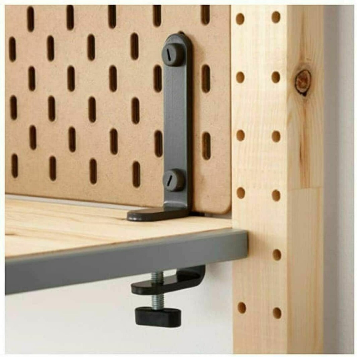 Ikea Skadis Pegboard to Desk Connector Grey 2pack 703.207.91 Etsy UK