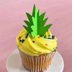 Pineapple Cupcake Toppers, Party Decorations, Birthday, Sets of 12