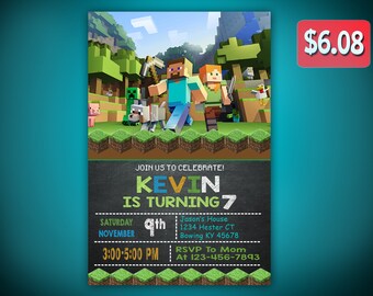 Birthday Minecraft Etsy