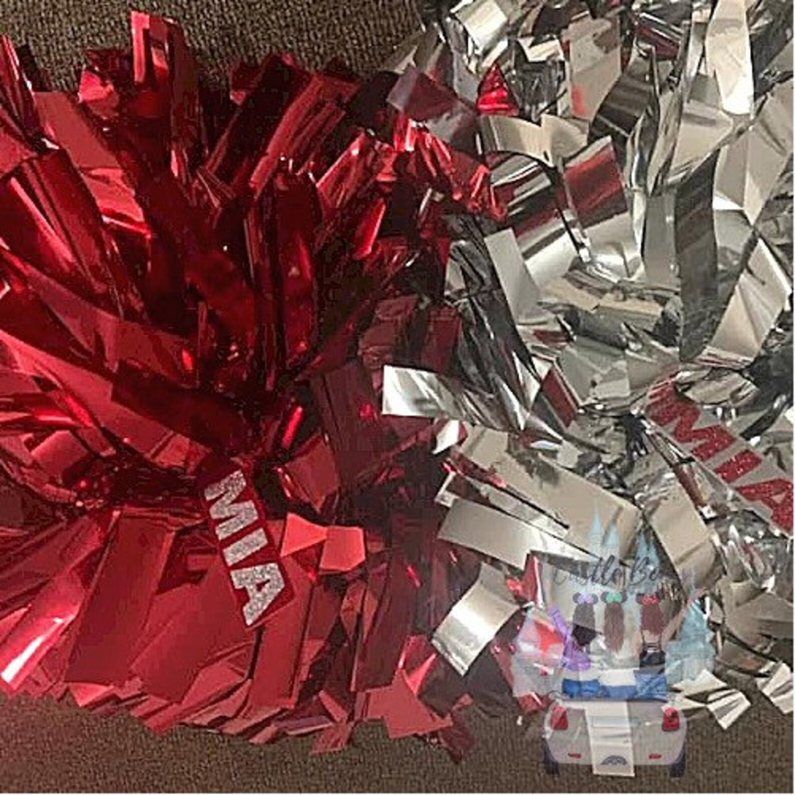 Pom Pom Name Tags Set of 2 or 3. Perfect for Dance or Cheer Etsy