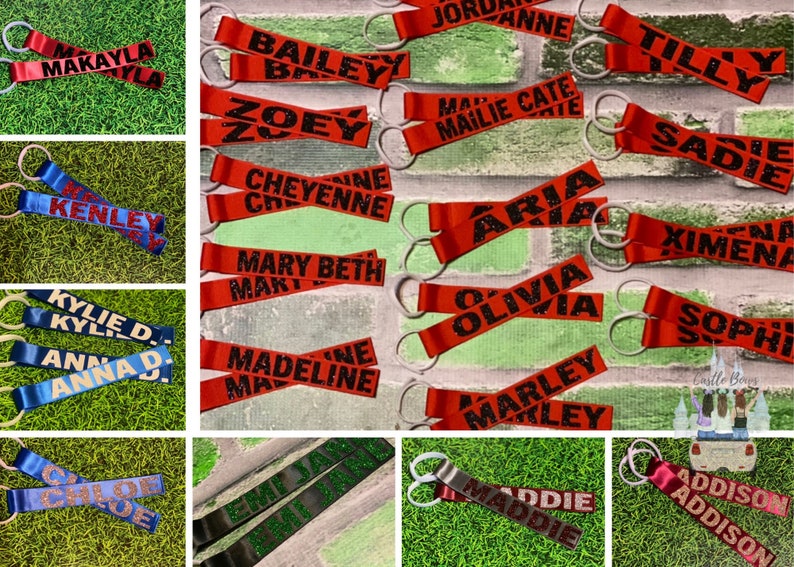 Pom Pom Name Tags Set of 2 or 3. Perfect for Dance or Cheer Etsy