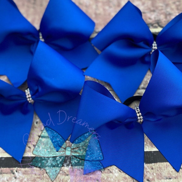 Royal blue hair bows, softball bow, dancer bow, cheer bow, school bow, 4th of July bow,sports bow, hair bow, hair bow set, pick your bow