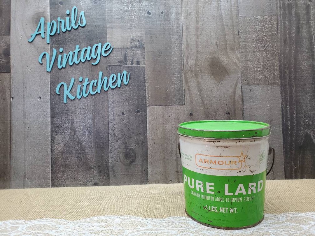 Vintage Armour Pure Lard Tin Etsy