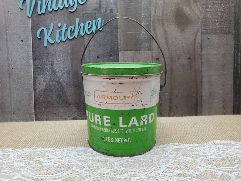 Vintage Armour Pure Lard Tin Etsy