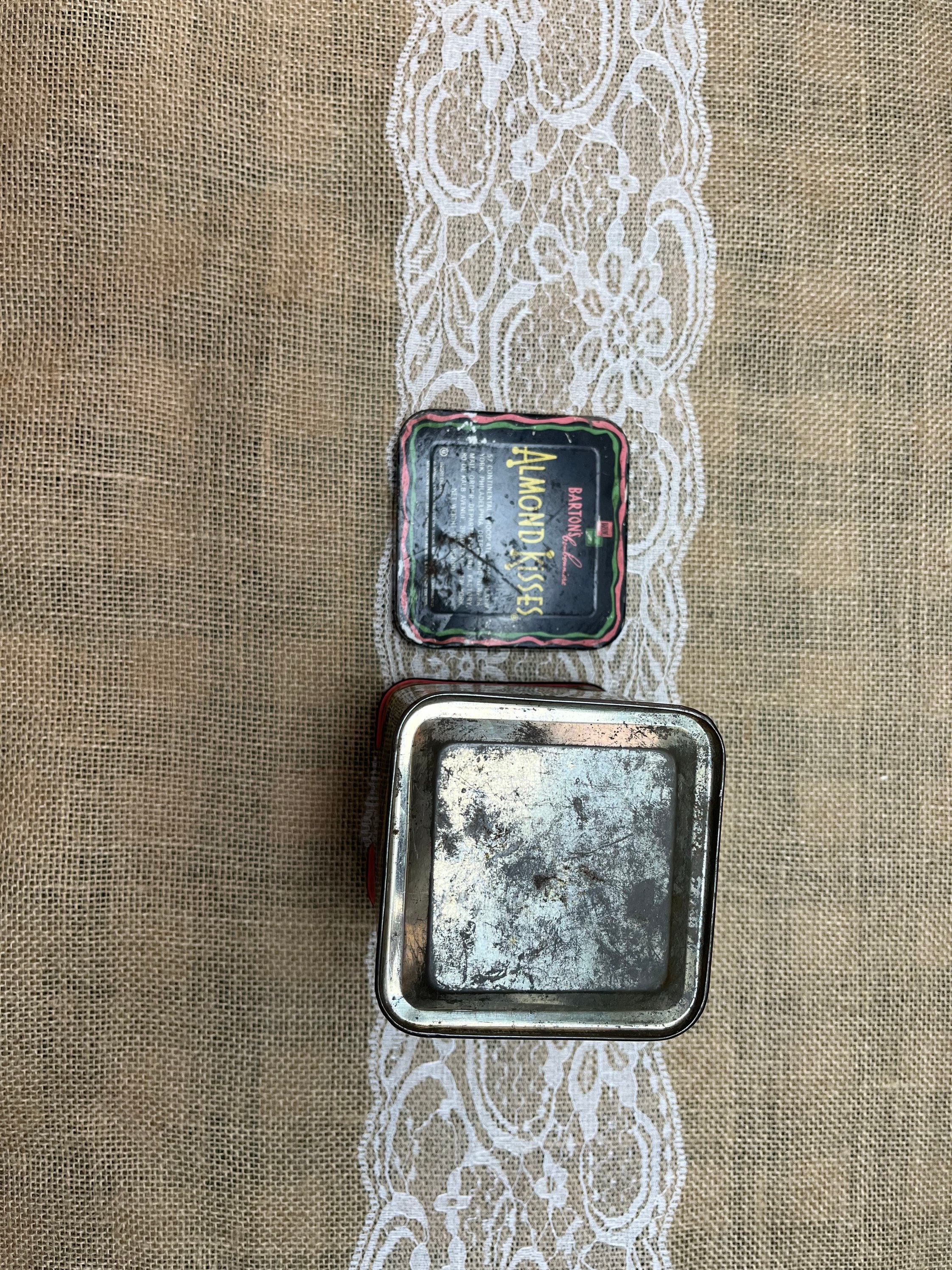 Vintage Bartons Candy Tin Metal Box Almond Kisses Etsy