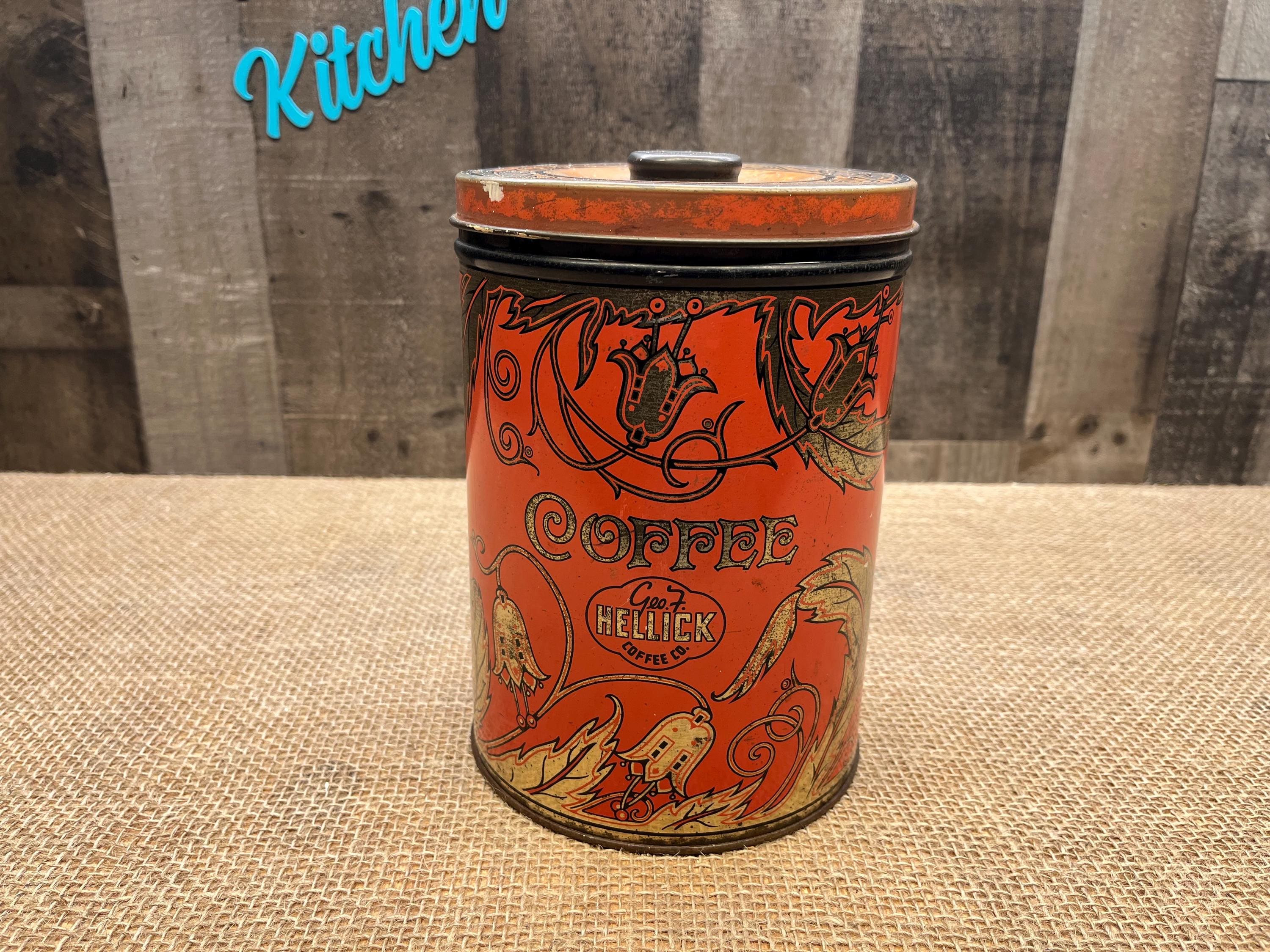 * MUC *レトロ * coffee 缶 Retro Coffee Large Tin Can - Etsy