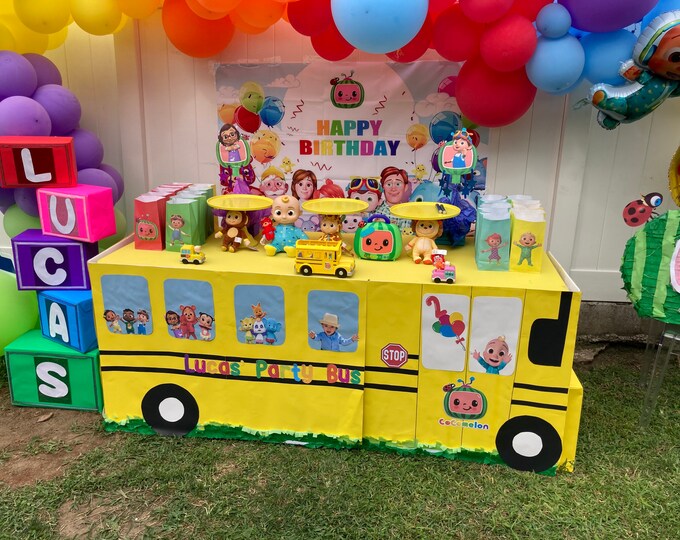 School Bus Giant Table Cover Etsy