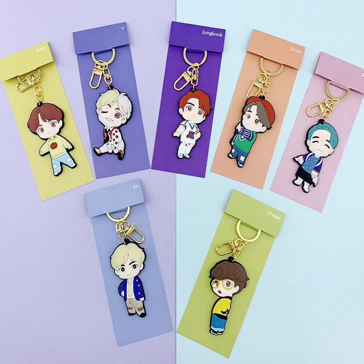 BTS KEYCHAIN cute BTS keychain unofficial Etsy