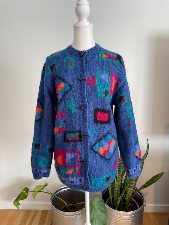 Vintage 80s L.L. Bean Geometric Print Bright Color