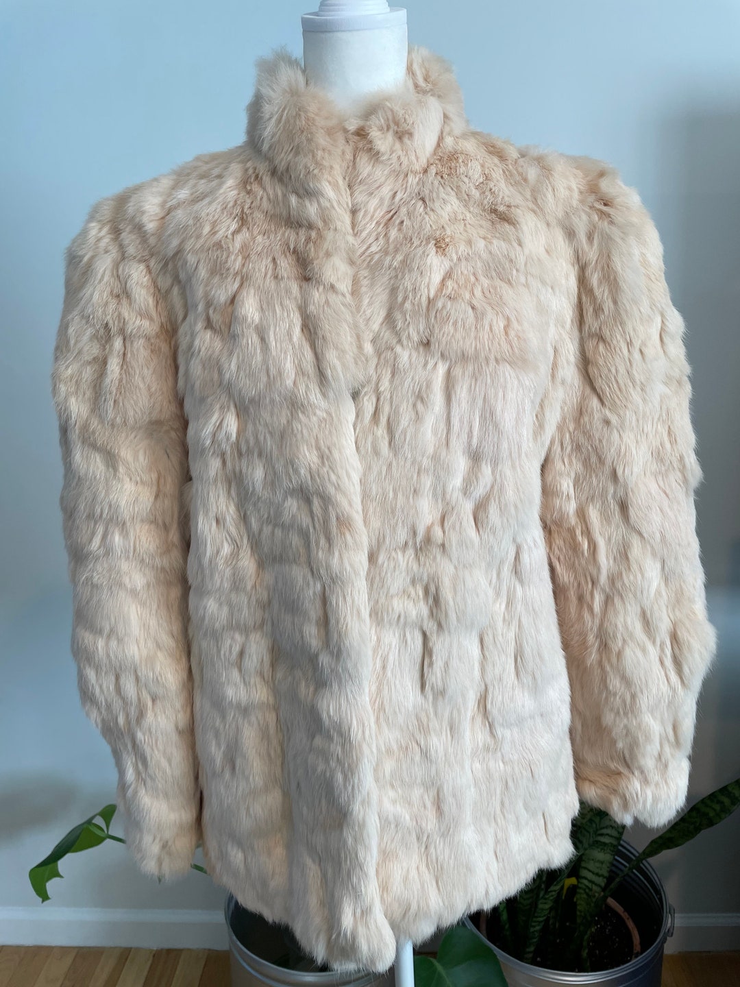 Old Rabbit Coat Vintage 60s/70s Rabbit Fur Jacket - Etsy