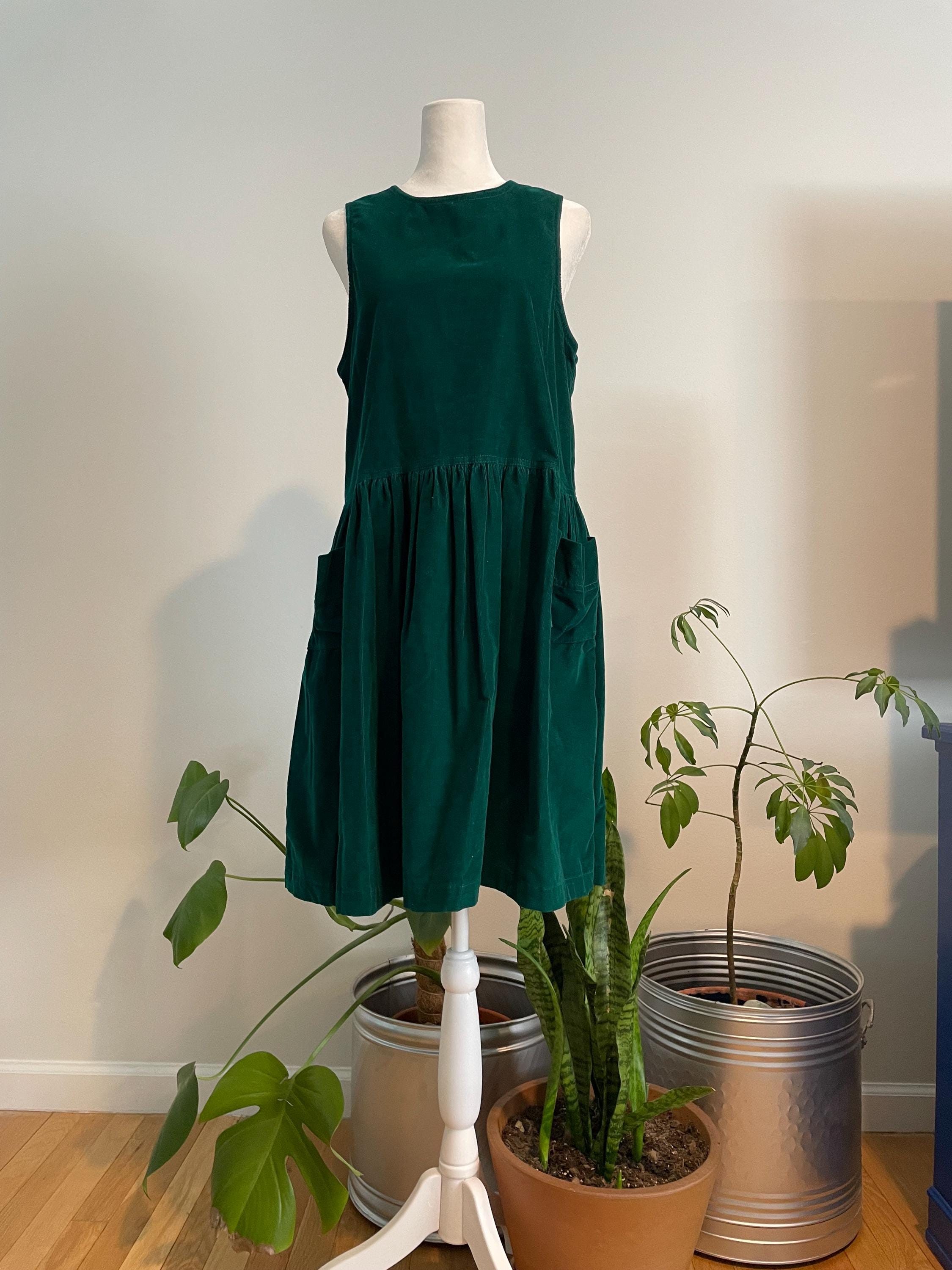 green corduroy overalls dress Green Corduroy Dress 6Y
