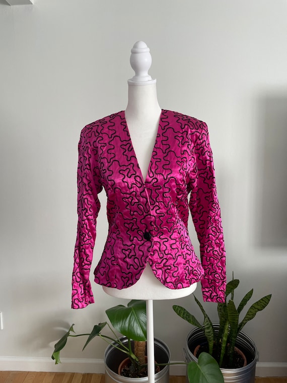 Vintage 70s/80s Avon Fashion Abstract Embroidered Jacket/Blazer